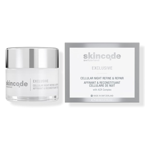 Skincode Exclusive Cellular Night Refine & Repair Cream | Youth-Boosting Overnight Moisturizer | Tripeptide & Cell Renewing Complex | Reduces Pigmentation & Wrinkles (1.7 Oz / 50 mL)