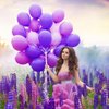 129PCS Purple Balloons,18 12 10 5 inch Purple Latex Balloon Arch Kit Party Decorations,Suitable for Masquerade Party Decorations Birthday Anniversary Baby Shower Party Supplies