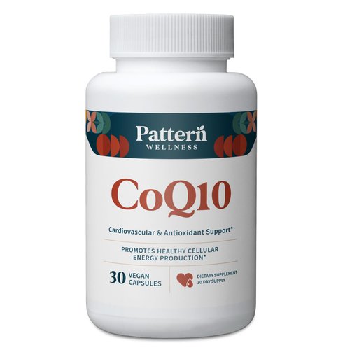 Pattern Wellness CoQ10-200mg Ubiquinone with Bioperine Black Pepper Extract - Cardiovascular & Cellular Energy Production Support - Non-GMO - 30 Vegan Capsules