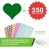 Royal Green Small Heart Stickers - Scrapbooking Stickers, Packaging Stickers, Arts & Crafts Decorative Sticker Labels for Scrapbooks & More - 0.5 inch, 350-Pack (Red)