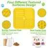 LUKITO 3PCS Lick Mat for Dogs and Cats, Licking Mat with Suction Cups for Dog Anxiety Relief, Cat Peanut Butter Lick Pad for Boredom Reducer, Dog Enrichment Toy, Dog Treat Mat for Bathing Grooming