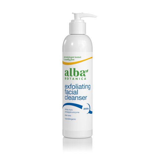 Alba Botanica Exfoliating Facial Cleanser, with Pineapple Enzyme and Aloe Vera, 8 Oz (Packaging May Vary)