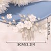 Unicra Flower Wedding Hair Comb Sparkly Crystal Bridal Hair Piece Rhinestone Hair Accessorie for Women