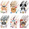 Dorgua Make-a-face Sticker Set, Make A Dogs Stickers for Kids Dog Lover, DIY Craft Stickers Face Stickers Decor, Make Your Own Dogs Animal Sticker for Party Supplies Gifts, 6 Designs 24 Sheets