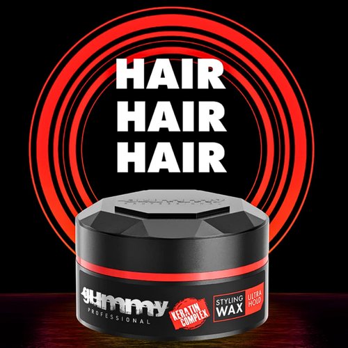 Gummy Hair Styling Gel Wax Ultra Hold, Red, 150 Millilitre, Pack of 24