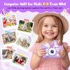 Kids Camera Unicorn Toys for Girls, Digital Camera for Kids Age 3-8 Toddler Travel Toys, Birthday Gift for Girls 3 4 5 6 7 8 Year Old Christmas, HD 1080P Video Camera, 32G SD Card Included (Purple)