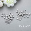 Unicra Bride Silver Wedding Hair Comb Rhinestone Bridal Headpiece Sparkly Crystal Hair Accessorie for Women and Girls (A-Silver)
