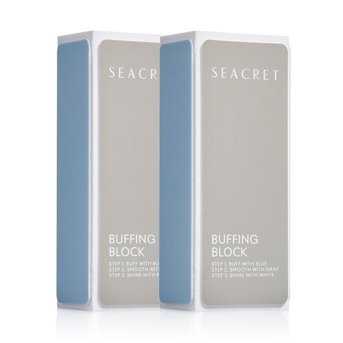 SEACRET - Professional Nail Buffing Block. 3 Ways Buffing Block The Secret for Shiny Nails. Manicure & Pedicure - Pack of 2