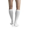 JOBST Activewear 30-40 mmHg Knee High Compression Socks, Medium, Cool White