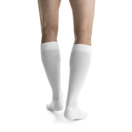 JOBST Activewear 30-40 mmHg Knee High Compression Socks, Medium, Cool White
