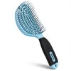 NuWay 4HAIR DoubleC U.S. Patented Double Curved Detangling Brush is Hair Dryer Safe (Sky Blue)