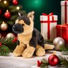 Dog Stuffed Animals-German Shepherd Stuffed Animal, 16″ Valentines Day Gifts for Kids, Soft Realistic Dog Plush Toy for Boys and Girls, Huggable and Washable Non-Shedding Plushies, Xmas Birthday Gift