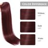 Doupor Clip in Hair Extensions Real Human Hair,Silky Straight Remy Human Hair Seamless Clip in Hair Extensions Soft Natural Clip ins for women,Burgundy Red 8pcs 120g 22 inch