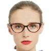 MARE AZZURO Progressive multifocal Blue Light Blocking Reading Glasses For Women Cateye (R-Red, 200)