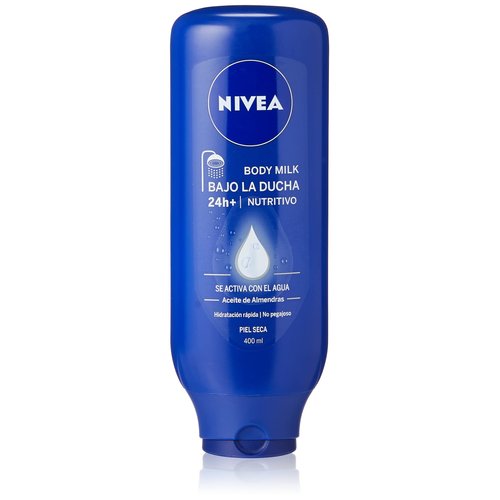 NIVEA Under Shower Body Milk Nourishing (1 x 400ml), Moisturizing Shower Milk, Skin Conditioner with Almond Oil for Dry Skin Care