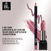BL Color Matched Lip Liner & Lipstick Set (Pink) - Full-Coverage Argan Long Lasting Lipstick and Lip Liner Set With Natural Oils for Nourishment, Hydration, & Protection - Chemical-Free