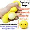 Mini Chick Dumpling Stress Balls for Kids (3 Pack) Squishy Stress Ball Fidget Toys, Easter Chicks Basket Stuffer Party Favors Autism Sensory Toys