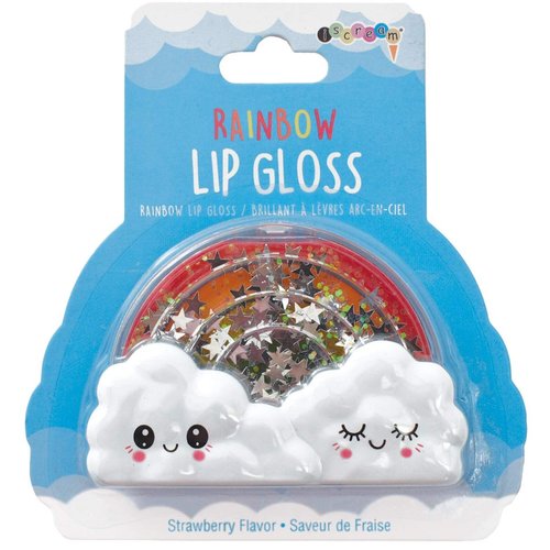 iscream Happiest Rainbow Strawberry Scented Solid Lip Gloss in Glitter Case