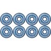 Blue Bellies 8 Inline Skate Wheels 76mm 78a, Clear/Blue