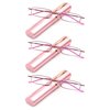 3 Packs Pocket Readers Ultra Slim Compact Reading Glasses Spring Temple w/Portable Pocket Clip Aluminum Case Pink +2.00