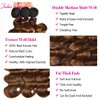 Julia Brown Highlight Ombre Body Wave Human Hair Weave 3 Bundles 14 12 10inch,10A Brazilian 100% Remy Honey Blonde Human Hair Weft Extensions Piano Color