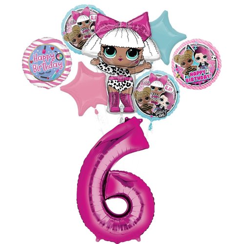 LOL Surprise 6th Birthday Party Supplies Balloon Bouquet Decorations