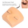Lash Mannequin Head, 3 Layer Lashes Eyelash Mannequin Head for Make Up Eye Lashes Eyelash Extensions, Soft Touch Makeup Practice Face (Yellow Skin)