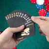 Zayvor 3 Decks Playing Cards Foil Poker Cards Deck of Cards 24K Gold Diamond Foil Poker Cards Waterproof Plastic Cards with Gift Box,Game Tools for Family Game Party- Cool Black, Gold and Rose Gold