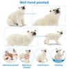Toymany 6PCS Polar Bear Figurines Toy with Polar Bear Cub, 2-4" Realistic Plastic Arctic Animals Figures Family Set for Christmas Educational Toys Cake Toppers Birthday Gifts for Kids