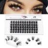 60Clusters 50D Cluster Lashes, Faux Mink Hair Lash Clusters, DIY Eyelash Extension Individual Lashes, DD Curl Mix Length Thin Band False Eyelahs, Easy to Apply at Home