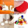 HaiPal Cat Toy Balls, 20Pcs Premium Soft Pom Pom Balls for Kittens, 1,9'' Funny Interactive Cat Pompom Toys for Bored Indoor Cats Playing Plush Balls for Craft DIY Decorations, Cute Kitten Kitty Toys.