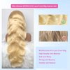 MYDIVA 613 Lace Front Wig Human Hair 13x6 Body Wave 28 Inch Blonde Lace Front Wigs Human Hair 200% Density 613 HD Lace Frontal Wig Blonde Glueless Wigs Human Hair Pre Plucked with Baby Hair