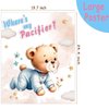 Pin The Pacifier on The Baby Game,Pin The Pacifier on The Bear Game,Where is The Teddy Baby’s Binky Party Favors,Pin The Dummy on The Bear