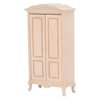 Tnfeeon Miniature Wardrobe, Double Door Excellent Workmanship Doll Armoire 112 Scale Birch for Dollhouse Furniture Accessory for Girls