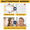 JEOYOO Wall Mirror Full Length, Cheap Over / on Door, Acrylic, shatterproof Mirrors for Home Gym, 8"X8"-4 Pcs, Workout Non Glass Mirrors for Bedroom, Kids