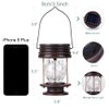 Solar Lanterns Outdoor Hanging-2 Pack Waterproof Landscape Lights Solar Table Lamps with Retro Design, Warm Fairy Lights