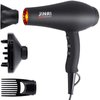 Infrared Hair Dryer, Professional Salon Negative Ionic Blow Dryers for Fast Drying, Pro Ion Quiet Hairdryer with Diffuser & Concentrator & Comb,Black