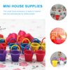 Toyvian Sand Toys 10pcs Plastic Buckets 2.5cm/1inches Mini Plastic Beach Pail Beach Toy Sandbox Buckets Toys for Doll Water Buckets Handmade Small Buckets Model Beach Toys