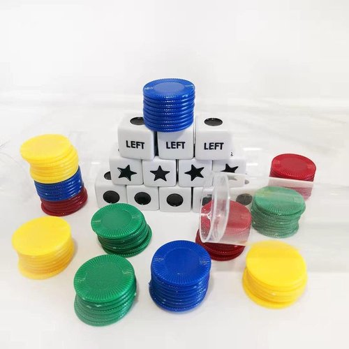 Left Right Center dice Game Prime Set Bundle- 3 Pack Assorted Colors