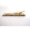Generic 2 1/2 inch tan white gray multi-color marbled alligator hair clip barrette