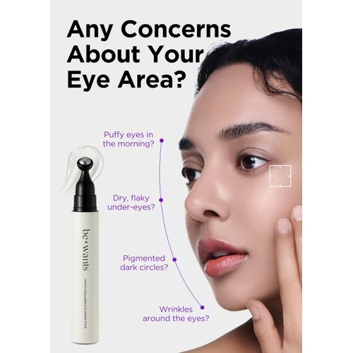 [K-Beauty] Bewants Eye Roller with Serum Made with Bamboo Water | Eye Serum for Puffiness and Bags Under Eyes | Under eye roller for dark circles | Dark Eyes Circle Treatment | Korean Skincare