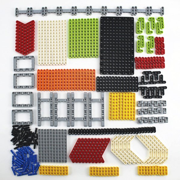 TTLYHEK MOC Parts Beams Pins Panel Connectors Bricks Sets Frame Liftarms Beams for Technical Car Parts DIY STEM Building Block Toys Replacement Parts (479 pcs)