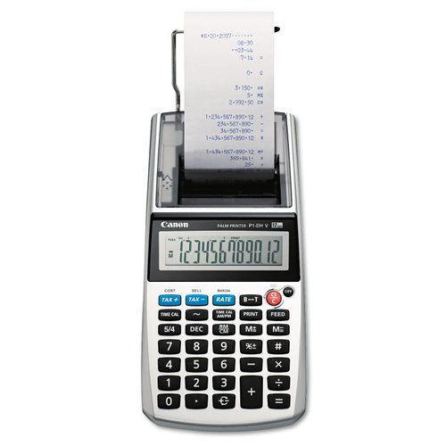 Canon P1-DHV 12-Digit Compact Printing Calculator, Purple Print