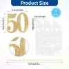 12pcs Gold 50th Birthday Centerpiece Sticks Glitter Number 50 Table Centerpieces Flower Toppers, 50th Centerpiece for Wedding Anniversary Party Decorations Supplies