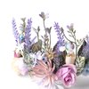 Ansuma Flower Crown Girls Boho Flower Headband Hair Wreath Floral Halo Headpiece with Ribbon Wedding Party Festival Photos (Purple)