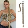 32 Inch Long Braided Ponytail Hair Extensions Wrap Around Ponytail DIY Straight Pony Tails Extensions for Black Women Elastic Ponytail Extensions Girls Magic Paste Ponytail (8#)