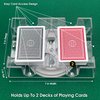 Dual Deck Revolving Card Holder - 360 Degree Poker Playing Cards Holder Canasta Card Holder Casino Accessories Acrylic Playing Card Holder for Playing Card Games - Clear Tray Poker Card Deck Holder