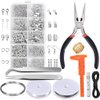 PAXCOO Jewelry Making Supplies Kit - Jewelry Repair Tool with Accessories Jewelry Pliers Jewelry Findings and Beading Wires for Adults and Beginners