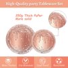 Rose Gold Party Plates and Napkins Set Pink Rose Gold Birthday Party Gold Plated Diamond Theme Party Decorations Pink Gold Party Supplies, Serves 24 Guests