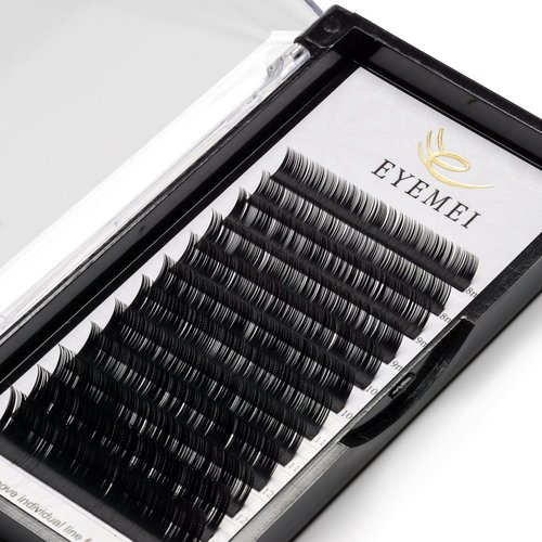 Eyelash Extensions 0.18mm C Curl 8-15mm Natural Eyelash Extension Supplies Individual Eyelashes Light Lashes Professional Salon Use Black Mink Lashes Extensions by EYEMEI (0.18-C-Mix)